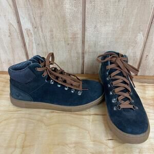 Forsake Lucie Mid Waterproof Hiking Boots Black Suede Women US 10 Excellent